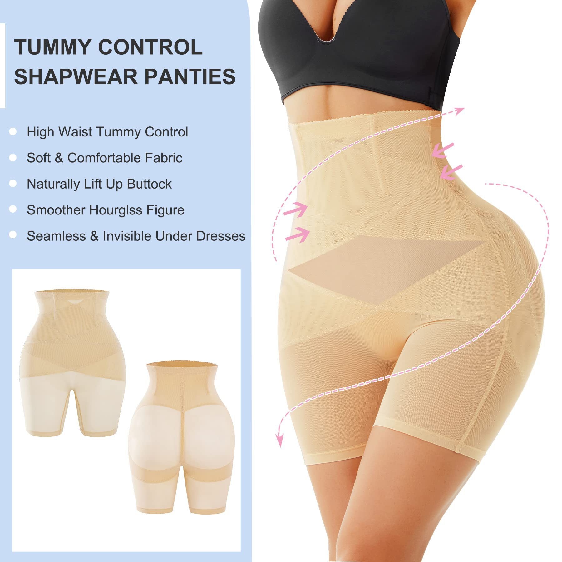 Buy Fablestreet Navy Blue 4 Way Stretch High Waist Tummy Tuck Livin Pants  online